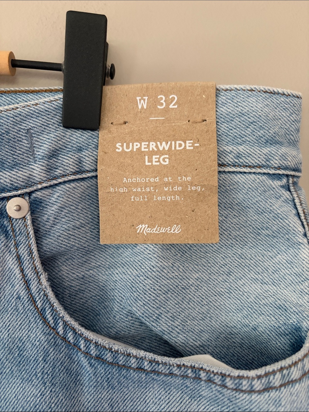 Madewell Superwide-Leg Jeans Size 32 Light Blue Wash Baggy Slouchy 90s Relaxed - Picture 5 of 13